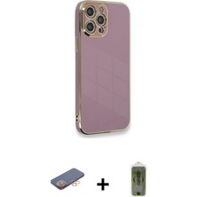 Marsilyan™- iPhone 12 Pro Max Kılıf Yankı Serisi - Siyah Joko Magic 5d Hayalet Cam + Renkli Kamera Lens Koruma Cam - Tu