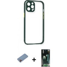 Marsilyan™- iPhone 12 Pro Max Kılıf Nova Asil Özel Seri - Şeffaf 360 Full Body Arka Koruyucu + Shine Kamera Lens Koruma Cam - Pe
