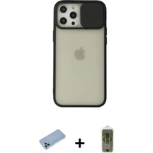 Marsilyan™- iPhone 12 Pro Max Kılıf Vadi Çizgi - Siyah Joko Magic 5d Hayalet Cam + Shine Kamera Lens Koruma Cam - Mı