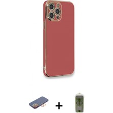 Marsilyan™- iPhone 12 Pro Max Kılıf Yankı Serisi - Siyah Joko Magic 5d Hayalet Cam + Renkli Kamera Lens Koruma Cam - Tu