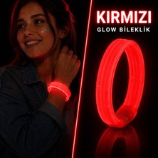Colezium Kırmızı Kalın Glow Bileklik – Kırılarak Yanan Parti Festival Bilekliği