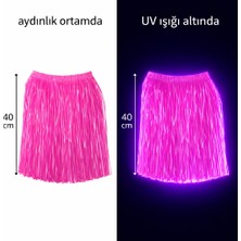 Colezium Neon Pembe Hawaii Parti Eteği 40 cm