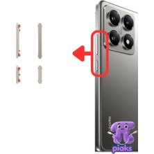 Fodos Xiaomi Mi 14T Pro Açma Kapama ve Yan Ses Tuşu Plastik Düğme 2407FPN8EG Uyumlu