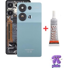 Fodos Redmi Note 13 Pro 4g Arka Kapak Pil Batarya Kapağı Kamera Lensli 23117RA68G Uyumlu + B700