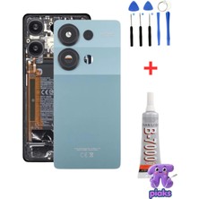 Fodos Redmi Note 13 Pro 4g Arka Kapak Pil Batarya Kapağı Kamera Lensli 23117RA68G Uyumlu + Tamir Kiti