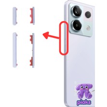 Fodos Redmi Note 13 Pro 5g Açma Kapama ve Yan Ses Tuşu Plastik Düğme 2312DRA50G 2312DRA50C Uyumlu