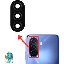 Fodos Huawei Nova Y70 Arka Kamera Camı Lensi Yapışkanlı Dış Cam Mga-Lx9 Uyumlu