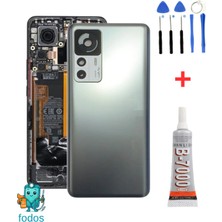 Fodos Xiaomi Mi 12T Pro Arka Kapak - Arka Pil Batarya Kapağı Kamera Lensli - 22081212UG Uyumlu + Tamir Kiti