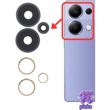 Fodos Redmi Note 13 Pro 4g Arka Kamera Camı Lensi Yapışkanlı Dış Cam 23117RA68G 2312FPCA6G Uyumlu