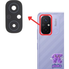 Fodos Xiaomi Redmi 12C Arka Kamera Camı Lensi Yapışkanlı Dış Cam 22120RN86G Uyumlu