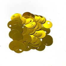 Knitme Pul Payet 15 mm 153 No Koyu Altın +/- 300 Adet - 10 gr