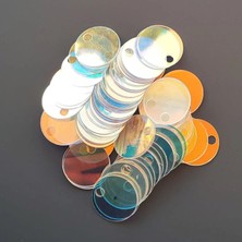 Yumakça Çanta Elbise Saydam Hafif Kalın Pul Payet 20 mm Şeffaf Janjanlı +/- 100 Adet - 19,9 gr