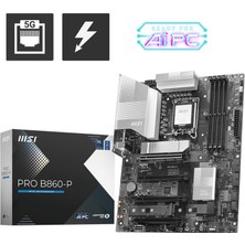 MSI Msı Pro B860-P Ddr5 Hdmı-Dp Typec Pcıe 5.0 1851P Atx