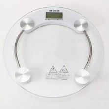 Eco Lounge 150 kg Kapasiteli Yuvarlak Şeffaf Dijital Banyo Cam Baskül Terazi Tartı