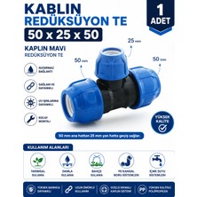 Poelsan Kablin Redüksüyon Te 50 x 25 x 50 Kaplin Mavi Redüksüyon Te 1 Adet