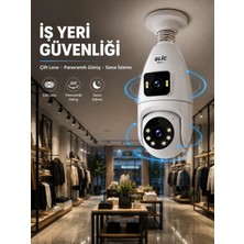 Shopwave Çift Lens Ampul Kamera Akıllı Ev Güvenliği