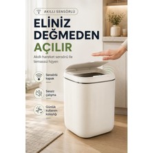 Eco Lounge Akıllı Sensörlü 20 Litre Çöp Kovası Sessiz Kapaklı Modern Hijyenik Ev Tipi Çöp Kutusu