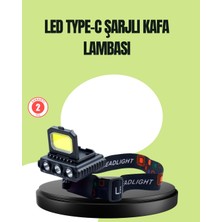 Shopwave 800 Lumen Çok Fonksiyonlu LED Kafa Lambası Type C Şarjlı