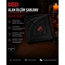 Major Hobi D&d Alan Ölçüm Şablon Seti Spell Areas Of Effect Rpg Şablonu 16,5X16,5 cm