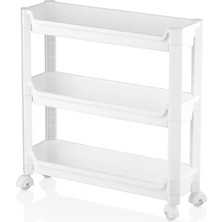 Shopwave Rafty 3 Katli Tekerlekli̇ Sepet Organi̇zer Düzenleyi̇ci̇ Raf Üni̇tesi̇ 465X145X480MM (5047)