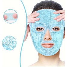 Eco Lounge Terapi Jel Yüz Maskesi Soğuk ve Sıcak Boncuklu Ayarlanabilir Maske (Mavi)