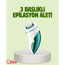 Shopwave Çok Fonksiyonlu Epilatör 600MAH 90 Dakika Kullanım LED Metal Başlık Su Geçirmez