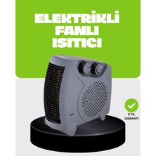 Shopwave Güvenli Elektrikli Fanlı Isıtıcı Termostatlı Hızlı Isıtma