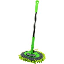 Shopwave 25CM - Oval Makarna Mop Renkli̇ Mi̇krofi̇ber 180° Hareketli̇ - Uzayan Metal Sapli= 54--90CM (5047)