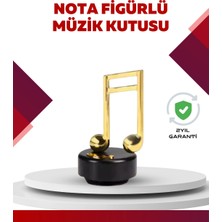 Shopwave Altın Nota Temalı Müzik Kutusu Müzikli Hediyelik