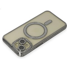 Colezium 14 Kılıf Joke Simli Magneticsafe Kılıf - Gri