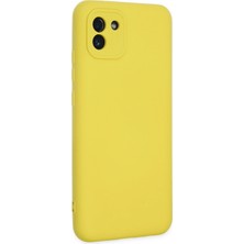 Colezium A03 Kılıf Nano Içi Kadife Silikon - Sarı