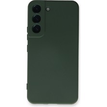 Colezium S23 Plus Kılıf Nano Içi Kadife Silikon - Koyu Yeşil