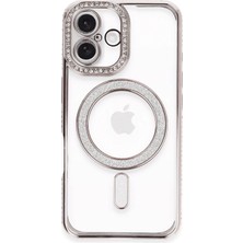 Colezium 16 Plus Kılıf Joke Simli Magneticsafe Kılıf - Pembe