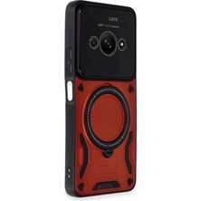 Colezium C61 Kılıf Joy Lens Standlı Kapak - Kırmızı