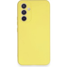 Colezium A54 5g Kılıf Nano Içi Kadife Silikon - Sarı