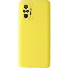 Colezium Note 10 Pro Kılıf Nano Içi Kadife Silikon - Sarı