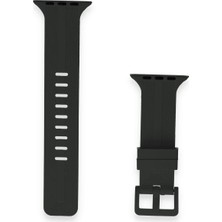 Colezium Watch 38MM KR408 Çizgili Silikon Kordon - Siyah