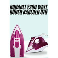 Mey İthalat Buharlı Ütü 2200 Watt Seramik Tabanlı Taşınabilir Kablolu Ütü