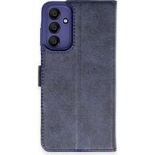 Colezium A55 5g Kılıf S Plus Kapaklı Kılıf - Lacivert