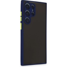 Colezium S22 Ultra Kılıf Montreal Silikon Kapak - Lacivert