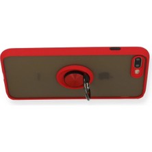 Colezium 7 Plus Kılıf Montreal Yüzüklü Silikon Kapak - Kırmızı