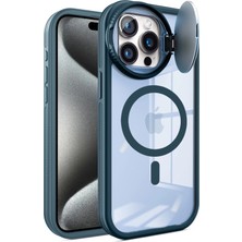Colezium 15 Pro Kılıf Teleskop Lens Silikon Kapak - Lacivert