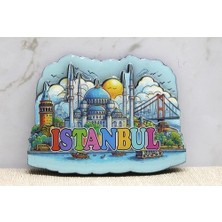 Mey İthalat Ahşap Istanbul Temalı Magnet - Model 10