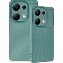 Colezium Note 13 Pro 4g Kılıf Auto Focus Karbon Kapak - Koyu Yeşil