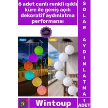 Wintoup #solar Su Geçirmez Dış Mekan Güneş Enerjili Peyzaj Dekor Solar LED Renkli Işık 6 Toplu Bahçe Dekoru