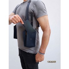 Cronder Nomad Hakiki Deri Erkek Holster Çanta | El Yapımı Göğüs ve Omuz Çantası