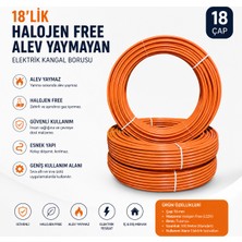 Zaman Plastik 18'lik Halojen Free Alev Yaymayan Elektrik Kangal Borusu