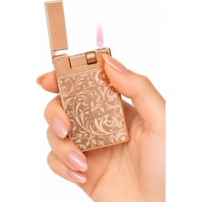 Onr Store Premium Desenli Metal Gaz Dolumlu Pilli Çakmak – Hediye Kutulu Lüks Model