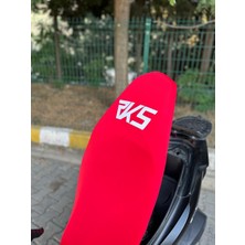 Utku Giyim Rks Tüm Yıllara Uyumlu Motosiklet Koltuk Sele Kılıfı Kırmızı Renk Likralı Scuba