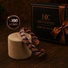 Dmt Copper Home Örgü %100 Bakır El Yapımı Şık Tasarım Kalın Dövülmüş Saf Bakır Bilezik Bakır Takı Romatizma Bilekliği